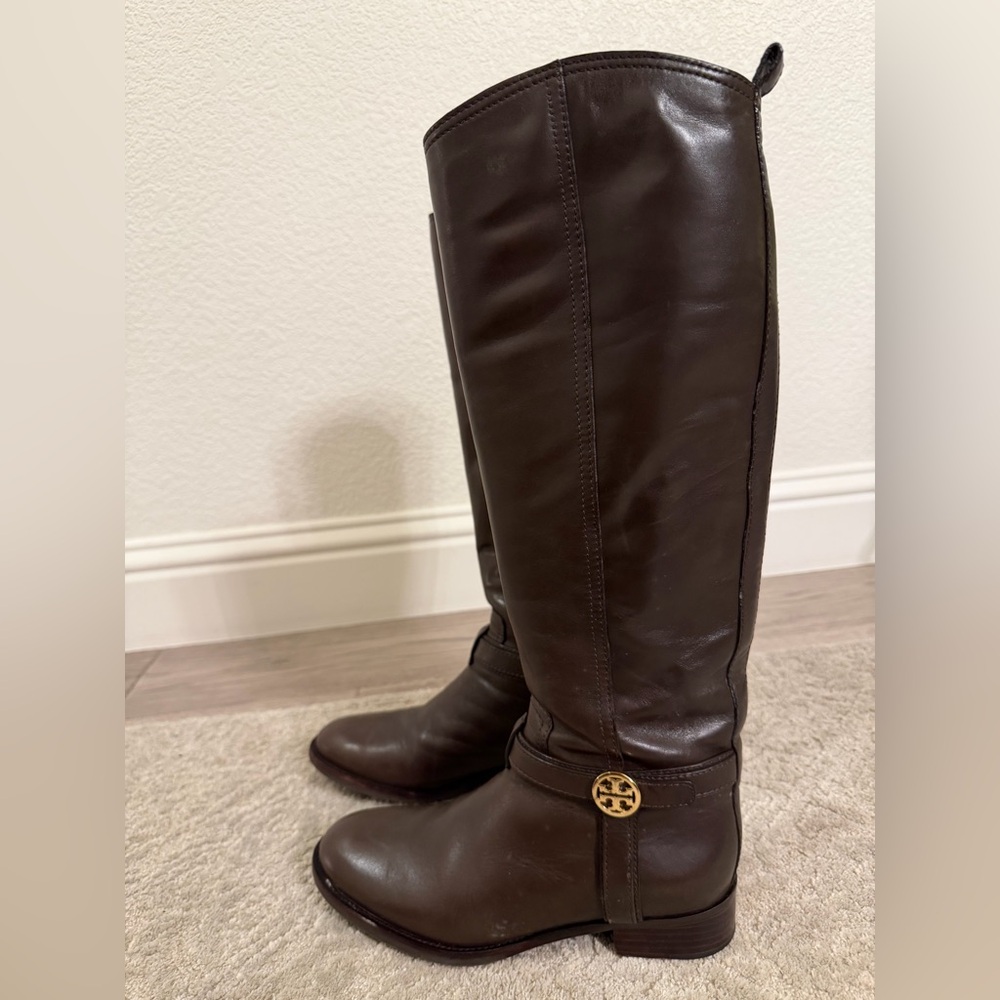 Tory Burch Brown Leather Riding Boots 7M